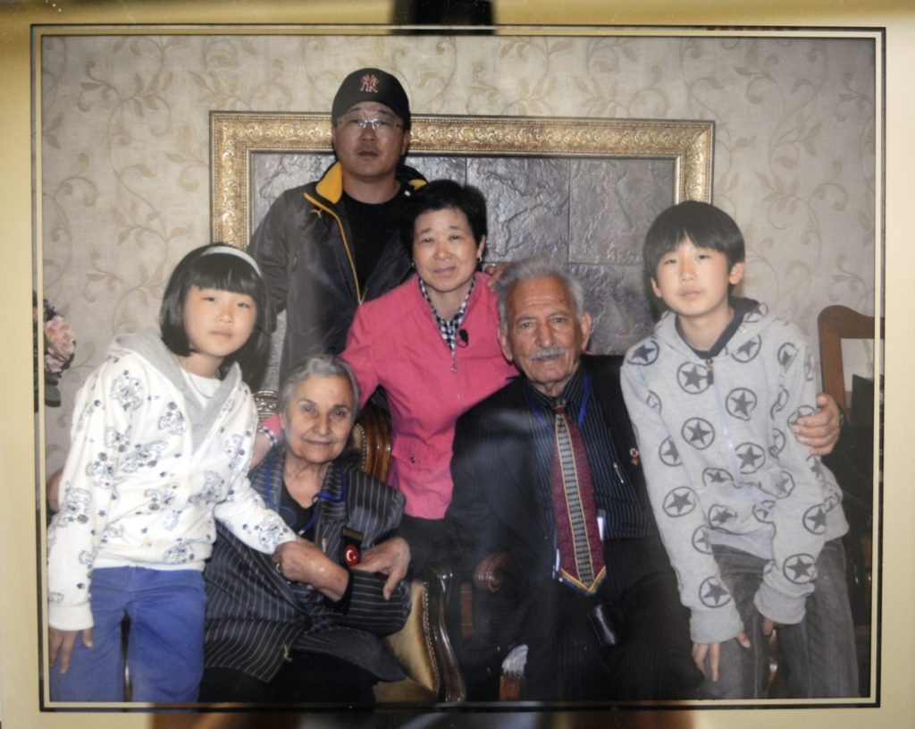 turkish korean war veteran with his wife and the korean family