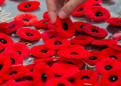 canada remembers-poppy is laid